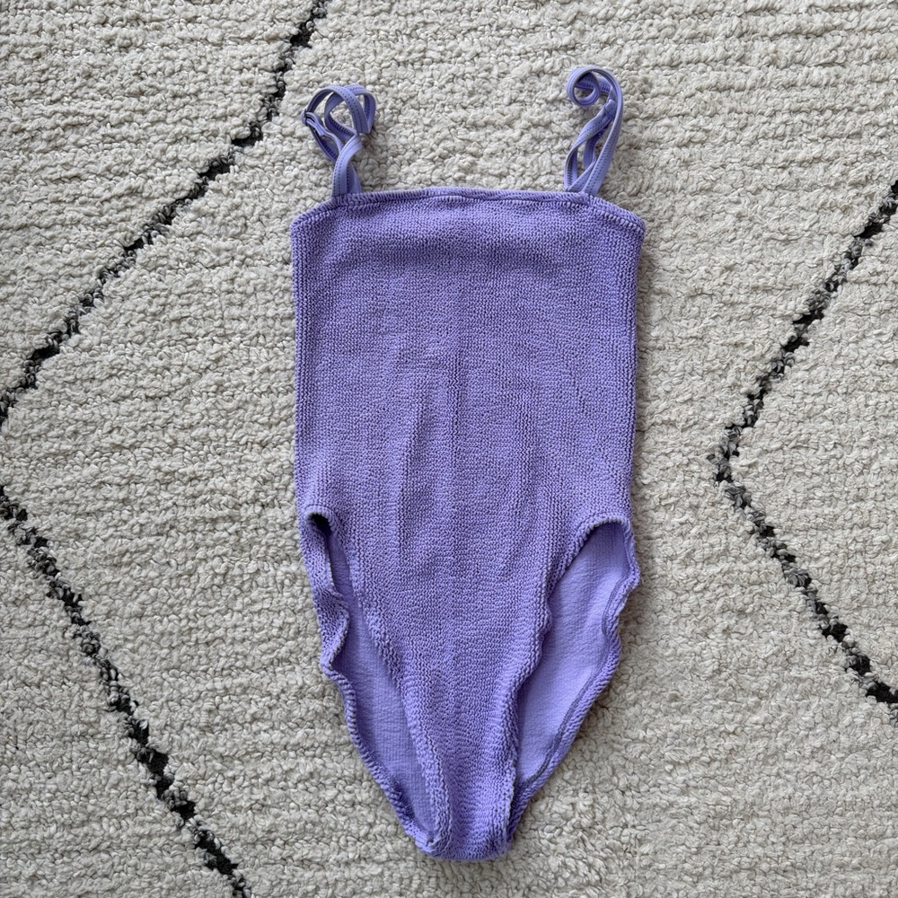 Youswim Poise One-Piece Swimsuit in Aster, purple. One size fits most